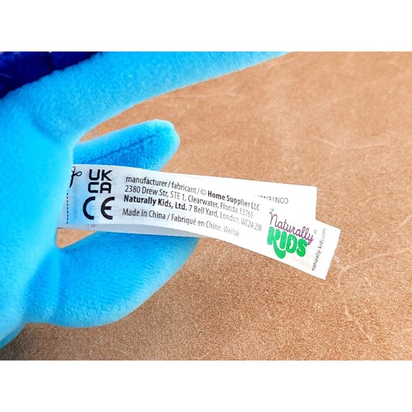 Naturally Kids Blue Mosasaurus Dinosaur Plushie 04/2022 ~ 9 Inches - Picture 5 of 7